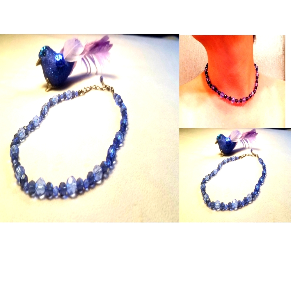 New Handmade Necklace For Women/Blue Color - Picture 1 of 7